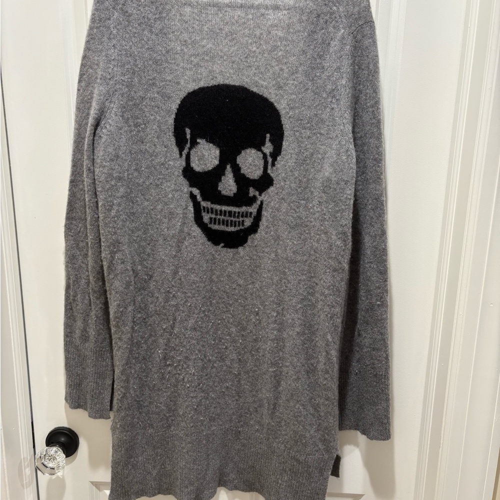 Skull Cashmere Gray Duster